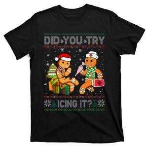 Gingerbread Man Cookie Ugly Sweater Oh Snap Christmas T-Shirt