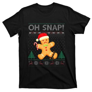 Gingerbread Man Cookie Ugly Sweater Oh Snap Xmas  T-Shirt