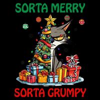 Grumpy Merry Catmas Sorta Merry Sort Grumpy T-Shirt