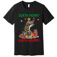 Grumpy Merry Catmas Sorta Merry Sort Grumpy Premium T-Shirt