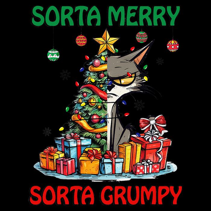 Grumpy Merry Catmas Sorta Merry Sort Grumpy Premium T-Shirt