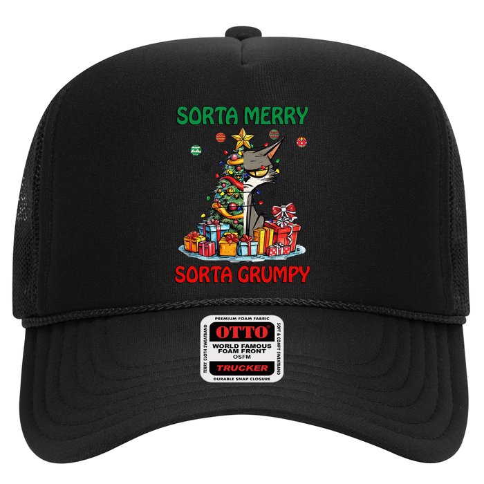 Grumpy Merry Catmas Sorta Merry Sort Grumpy Trucker Hat