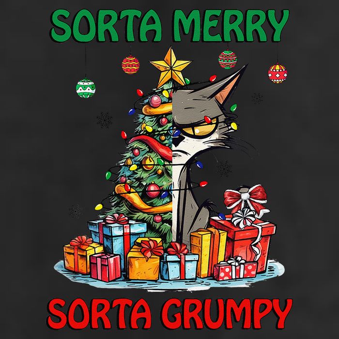 Grumpy Merry Catmas Sorta Merry Sort Grumpy Trucker Hat