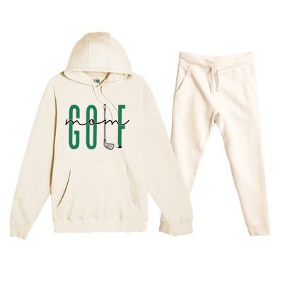 Golf Mom Crewneck Mothers Day Master Golf Women Premium Hooded Sweatsuit Set