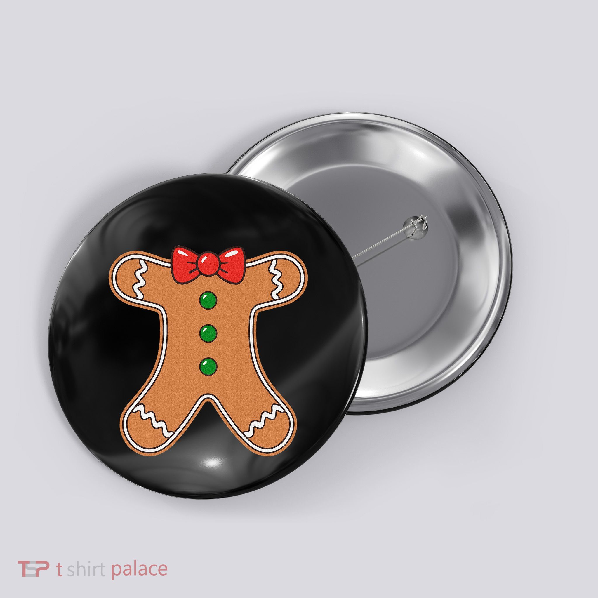 Gingerbread Man Cookie Costume Gift Button