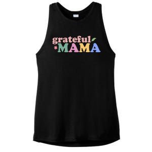 Grateful Mama Cute Mother's Day Gift Ladies PosiCharge Tri-Blend Wicking Tank