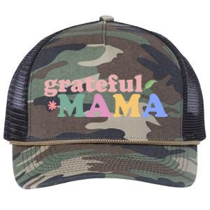 Grateful Mama Cute Mother's Day Gift Retro Rope Trucker Hat Cap