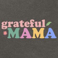 Grateful Mama Cute Mother's Day Gift Cotton Canvas Backpack