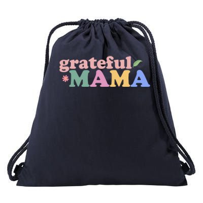 Grateful Mama Cute Mother's Day Gift Drawstring Bag