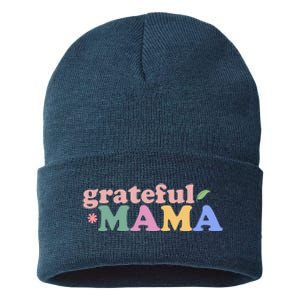 Grateful Mama Cute Mother's Day Gift Sustainable Knit Beanie