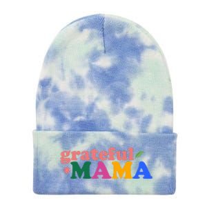 Grateful Mama Cute Mother's Day Gift Tie Dye 12in Knit Beanie