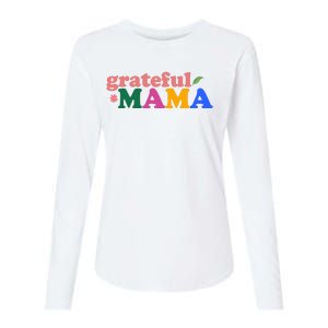 Grateful Mama Cute Mother's Day Gift Womens Cotton Relaxed Long Sleeve T-Shirt