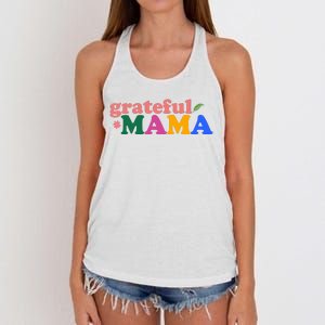 Grateful Mama Cute Mother's Day Gift Women's Knotted Racerback Tank