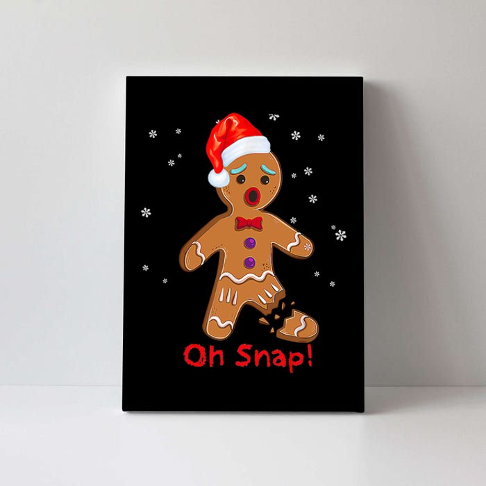 Gingerbread Man Cookie X Mas Oh Snap Funny Cute Christmas Canvas