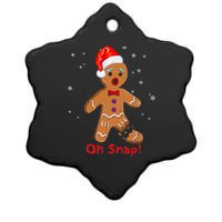 Gingerbread Man Cookie X Mas Oh Snap Funny Cute Christmas Ceramic Star Ornament