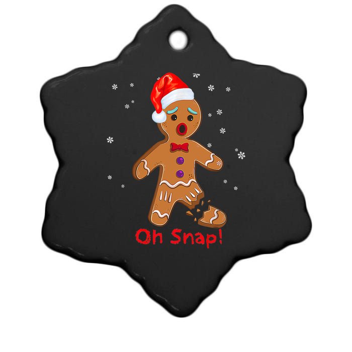 Gingerbread Man Cookie X Mas Oh Snap Funny Cute Christmas Ceramic Star Ornament