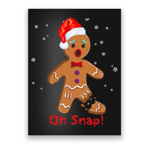 Gingerbread Man Cookie X Mas Oh Snap Funny Cute Christmas Poster