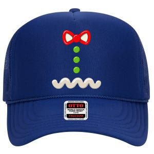 Gingerbread Man Christmas Costume Funny Gingerbread Man High Crown Mesh Back Trucker Hat