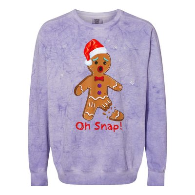 Gingerbread Man Cookie X Mas Oh Snap Funny Cute Christmas Colorblast Crewneck Sweatshirt