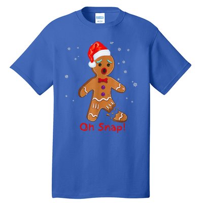 Gingerbread Man Cookie X Mas Oh Snap Funny Cute Christmas Tall T-Shirt