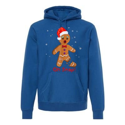 Gingerbread Man Cookie X Mas Oh Snap Funny Cute Christmas Premium Hoodie