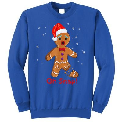 Gingerbread Man Cookie X Mas Oh Snap Funny Cute Christmas Tall Sweatshirt