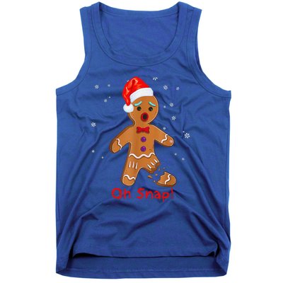 Gingerbread Man Cookie X Mas Oh Snap Funny Cute Christmas Tank Top