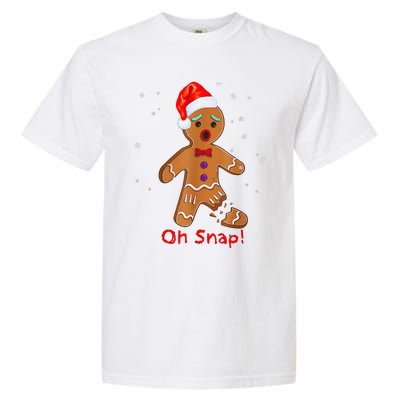 Gingerbread Man Cookie X Mas Oh Snap Funny Cute Christmas Garment-Dyed Heavyweight T-Shirt