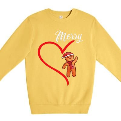 Gingerbread Merry Christmas Couples Matching Xmas Party Premium Crewneck Sweatshirt