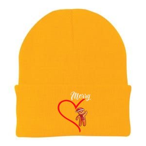 Gingerbread Merry Christmas Couples Matching Xmas Party Knit Cap Winter Beanie