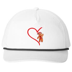 Gingerbread Merry Christmas Couples Matching Xmas Party Snapback Five-Panel Rope Hat