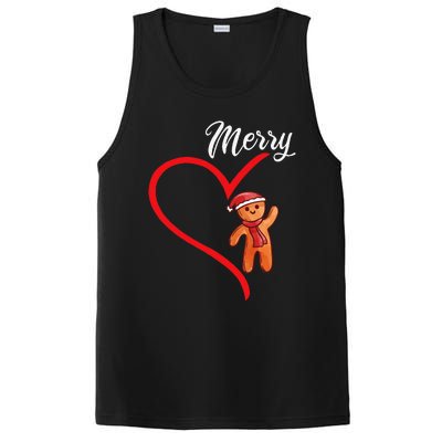 Gingerbread Merry Christmas Couples Matching Xmas Party PosiCharge Competitor Tank