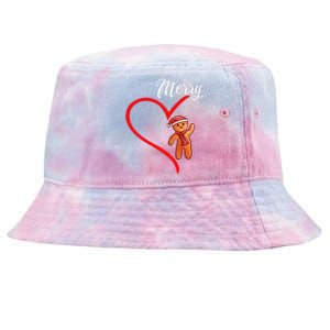 Gingerbread Merry Christmas Couples Matching Xmas Party Tie-Dyed Bucket Hat