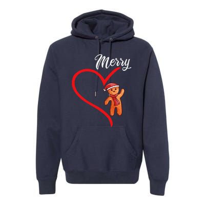 Gingerbread Merry Christmas Couples Matching Xmas Party Premium Hoodie