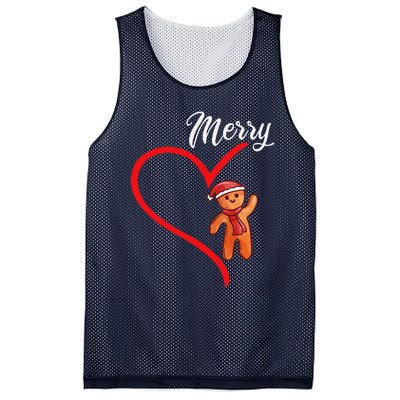 Gingerbread Merry Christmas Couples Matching Xmas Party Mesh Reversible Basketball Jersey Tank