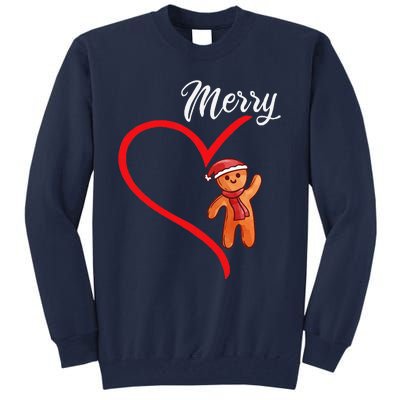 Gingerbread Merry Christmas Couples Matching Xmas Party Tall Sweatshirt