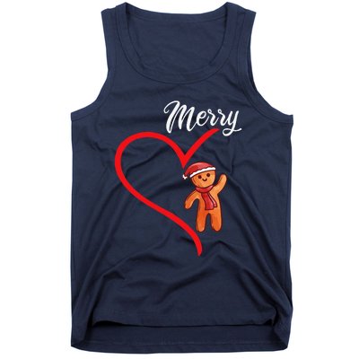 Gingerbread Merry Christmas Couples Matching Xmas Party Tank Top