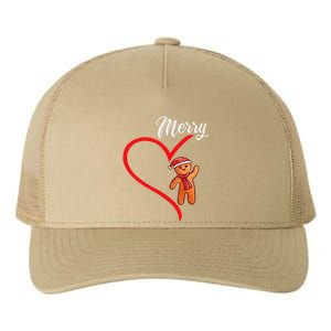 Gingerbread Merry Christmas Couples Matching Xmas Party Yupoong Adult 5-Panel Trucker Hat