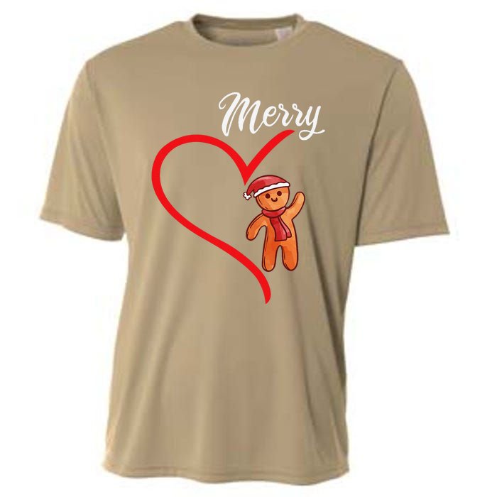 Gingerbread Merry Christmas Couples Matching Xmas Party Cooling Performance Crew T-Shirt