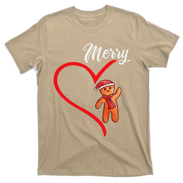 Gingerbread Merry Christmas Couples Matching Xmas Party T-Shirt