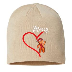 Gingerbread Merry Christmas Couples Matching Xmas Party Sustainable Beanie