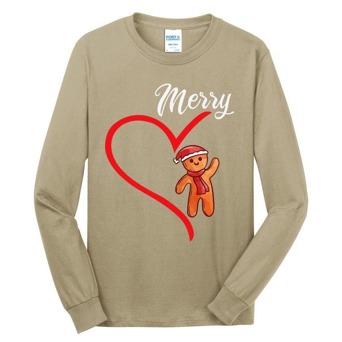 Gingerbread Merry Christmas Couples Matching Xmas Party Tall Long Sleeve T-Shirt