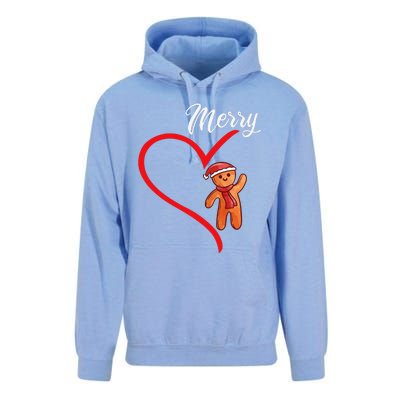 Gingerbread Merry Christmas Couples Matching Xmas Party Unisex Surf Hoodie