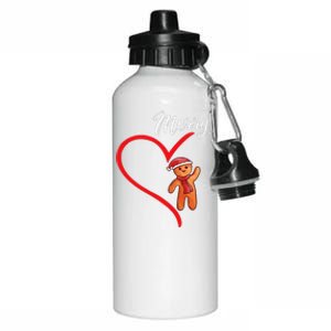 Gingerbread Merry Christmas Couples Matching Xmas Party Aluminum Water Bottle