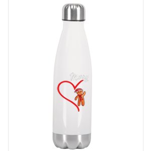 Gingerbread Merry Christmas Couples Matching Xmas Party Stainless Steel Insulated Water Bottle