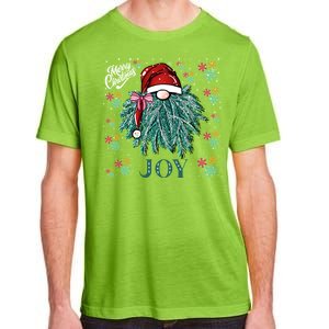 Gnome Merry Christmas Joy Snowflake Santa Hat Wreath Tree Funny Gift Adult ChromaSoft Performance T-Shirt