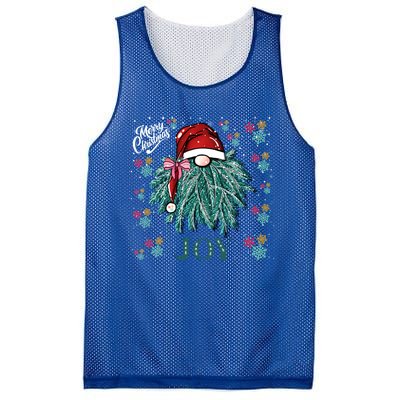 Gnome Merry Christmas Joy Snowflake Santa Hat Wreath Tree Funny Gift Mesh Reversible Basketball Jersey Tank