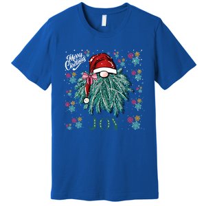 Gnome Merry Christmas Joy Snowflake Santa Hat Wreath Tree Funny Gift Premium T-Shirt