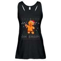 Gingerbread Man Cookie Ugly Sweater Oh Snap Christmas  Ladies Essential Flowy Tank