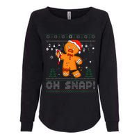 Gingerbread Man Cookie Ugly Sweater Oh Snap Christmas  Womens California Wash Sweatshirt